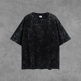 Men's Spring and Summer Large Size Loose Retro Casual Short-Sleeved T-shirt Men Top