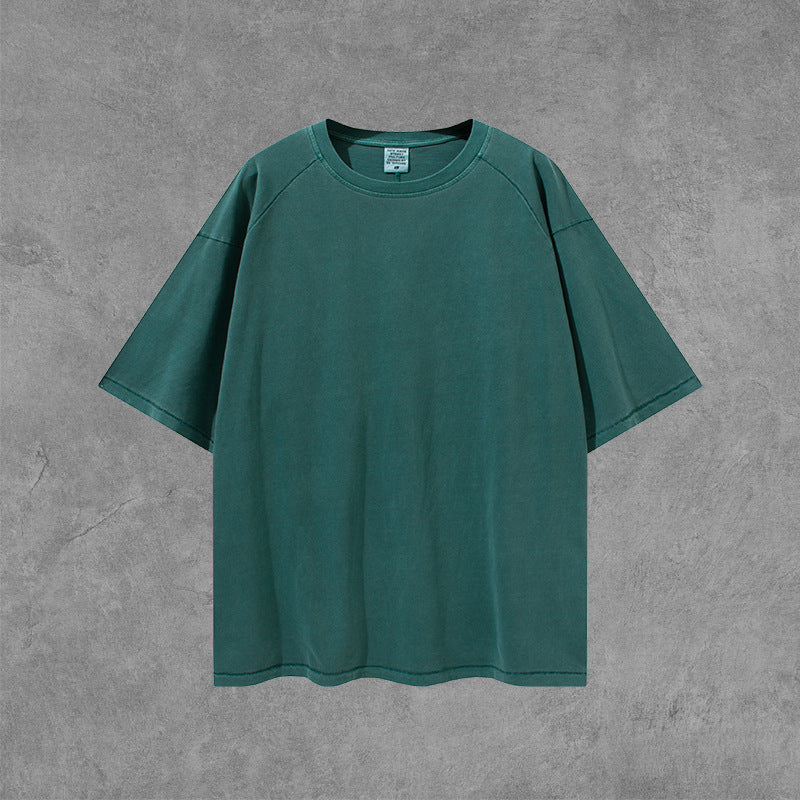 Men's Summer plus Size Vest Retro Sports Casual Top Loose Short-Sleeved T-shirt Men's Men's Top