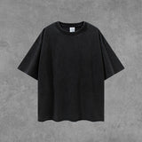 Men's Spring/Summer plus Size Loose Top Retro Sports Short-Sleeved T-shirt Suit Men Top