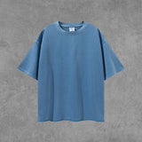 Men's Spring/Summer plus Size Loose Top Retro Sports Short-Sleeved T-shirt Suit Men Top