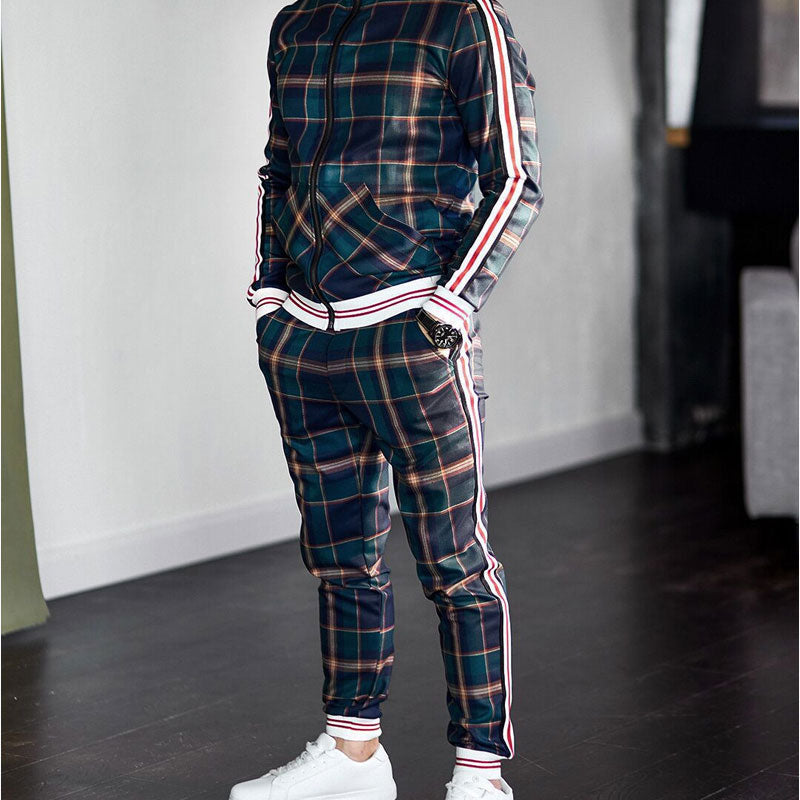 Men Tracksuit Set Jogging Suits Men's Suit Autumn Leisure Men's plus Size Sportswear Two-Piece Suit