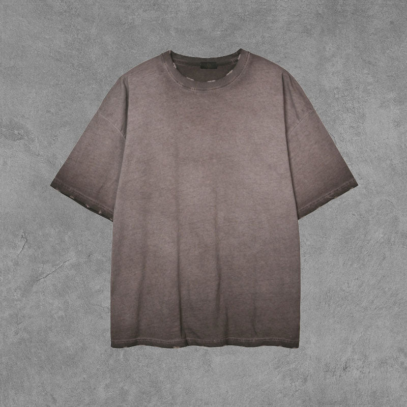 Men's Retro T-shirt High Street plus Size Loose Sports and Leisure Short Sleeve Infmen Top