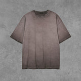 Men's Retro T-shirt High Street plus Size Loose Sports and Leisure Short Sleeve Infmen Top