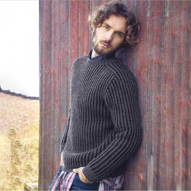 Men's Solid Color Top Sweater