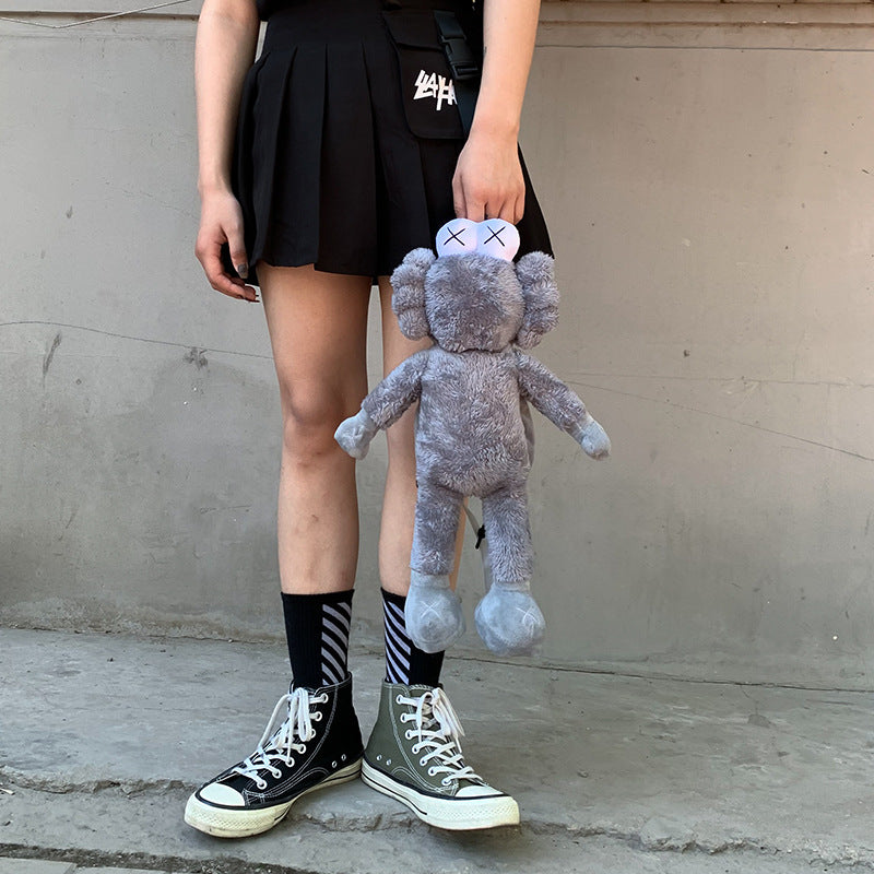 Cloth Doll Pink Sesame Street KAWS Doll X Doll BFF Plush Toy bag