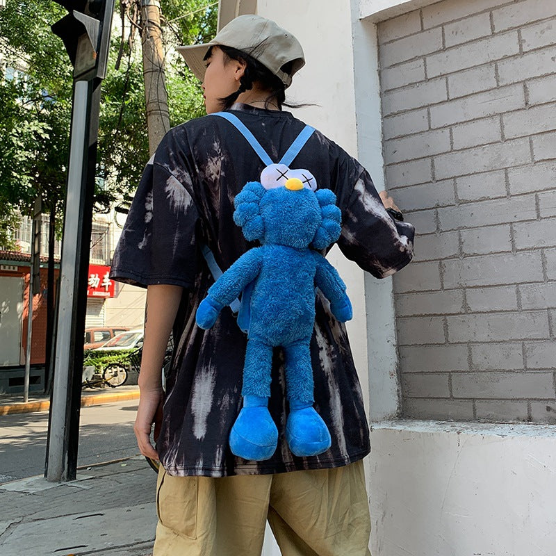 Cloth Doll Pink Sesame Street KAWS Doll X Doll BFF Plush Toy bag