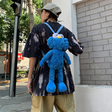 Cloth Doll Pink Sesame Street KAWS Doll X Doll BFF Plush Toy bag