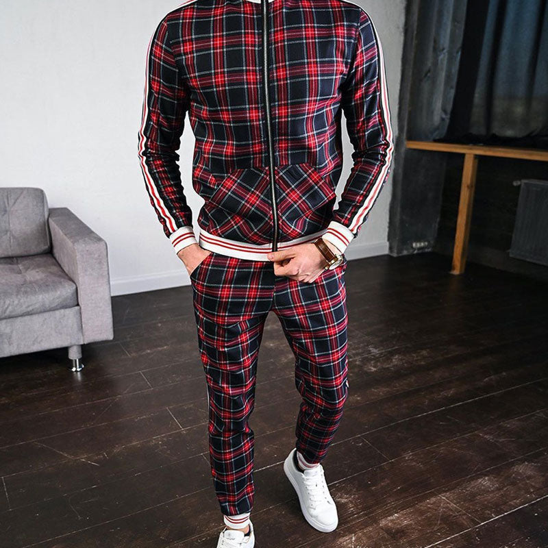 Men Tracksuit Set Jogging Suits Men's Suit Autumn Leisure Men's plus Size Sportswear Two-Piece Suit
