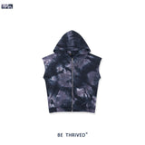 Men's Spring and Summer Loose Hooded plus Size Loose Retro Sports Vest Men Top