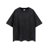 Men's Summer Solid Color Short-Sleeved T-shirt Men's Large Size Loose Retro Sports Top Men's Top
