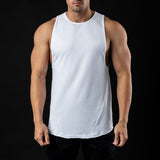Slim Fit Muscle Gym Men T Shirt Men Rugged Style Workout Tee Tops Summer Body Outdoor Sports Vest Muscle Workout Brother Loose Cotton Sleeveless Shirt