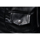 Men's Autumn plus Size Men's Lapel Men's Motorcycle Leather Jacket PU Leather Jacket Coat Men Winter Outfit Casual Fashion