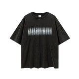 Men's Summer Short Sleeve plus Size Loose Top Retro Sports T-shirt Men Top