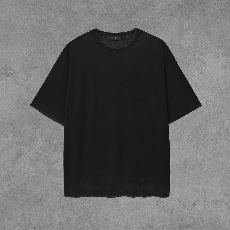 Men's Retro T-shirt High Street plus Size Loose Sports and Leisure Short Sleeve Infmen Top