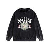 Amiri washed sweatshirt lion medal printing washed and distressed