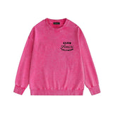 Amiri washed sweatshirt hollywood club printing washed and distressed