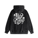 Amiri washed hoodie morning glory printing distressed printing