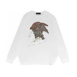 Amiri long sleeve shirts brown eagle printing