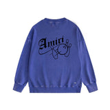 Amiri washed sweatshirt bowling printing washed and distressed