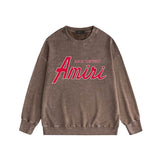 Amiri washed sweatshirt stroke pure letterprinting washed and distressed
