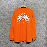 Amiri long sleeve shirts skeleton letterprinting