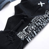 Mens Fashion Jeans Blue and black color scheme 3538#