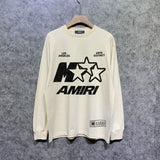 Amiri long sleeve shirts five-pointed star mottled letterprinting