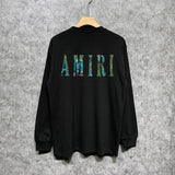 Amiri long sleeve shirts waist flower camouflage letterprinting