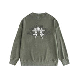 Amiri washed sweatshirt alphabet angel ball print washed old
