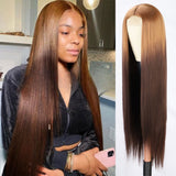 Women's Wigs Middle Part Straight Lace Front Wig
