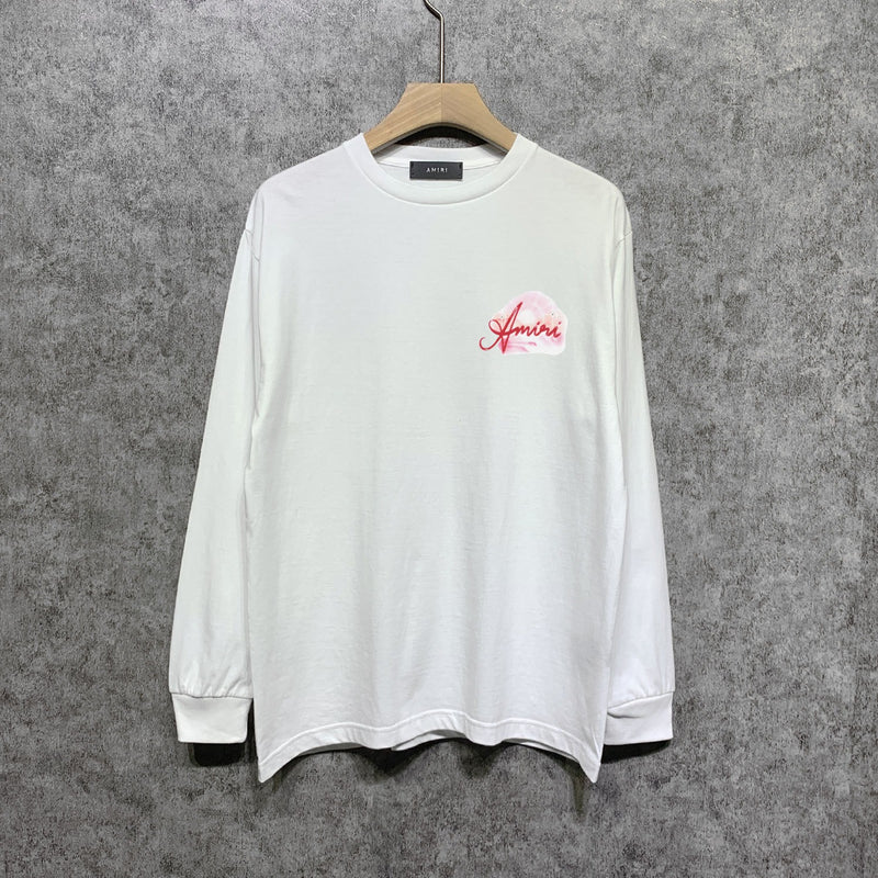 Amiri long sleeve shirts pink beach print
