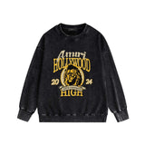 Amiri washed sweatshirt lion print washed old