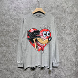 Amiri long sleeve shirts heart wolf head printing