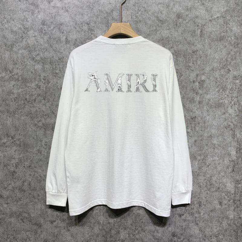 Amiri long sleeve shirts with vine text printing