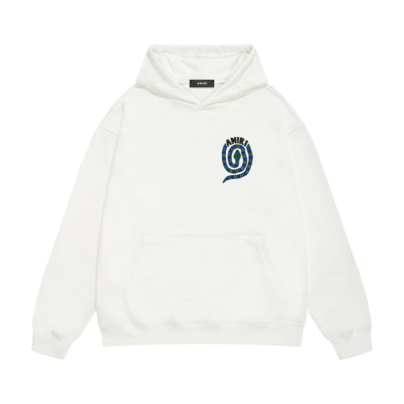 Amiri hoodie patchwork color snake print