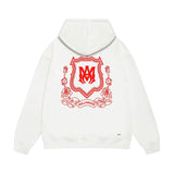 Amiri hoodie flower shield printing