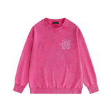 Amiri washed sweatshirt damaged oil painting printing washed and distressed