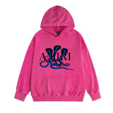 Amiri washed hoodie new font cobra washed distressed printing