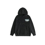 Amiri washed hoodie camellia printing