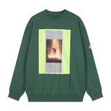C.e sweatshirt autumn winter c.e japanese style poster pattern printing round neck pullover sweatshirt