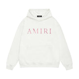 Amiri hoodie pink letter print