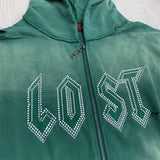 Lost intricacy Hoodie rhinestones