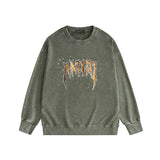 Amiri washed sweatshirt splashed paint bone print washed old