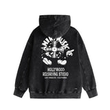 Amiri washed hoodie note fan distressed printing