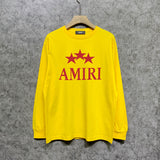Amiri long sleeve shirts red five-pointed star printing