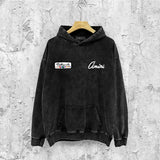 Amiri washed hoodie billiard sketch washed distressed printing