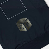 C.e hoodie spring and autumn c.e deep navy embroider rubik's cube hooded sweatshirt