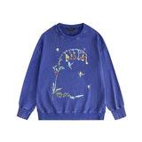 Amiri washed sweatshirt hummingbird printing washed and distressed