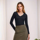 Women Tops Fashion Fashion Breathable Long Sleeves Top (Zj0415)