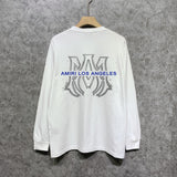 Amiri long sleeve shirts splash ink large simple logo printing